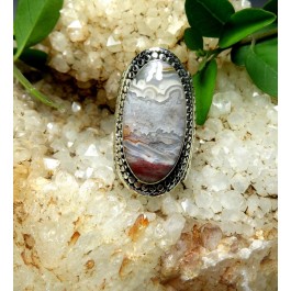 Crazy Lace Agate  Rings 925 Silver Rings 
